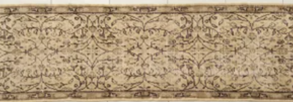 Vintage Turkish Wool Runner 2.5 x 10.5